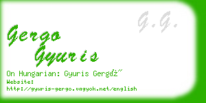 gergo gyuris business card